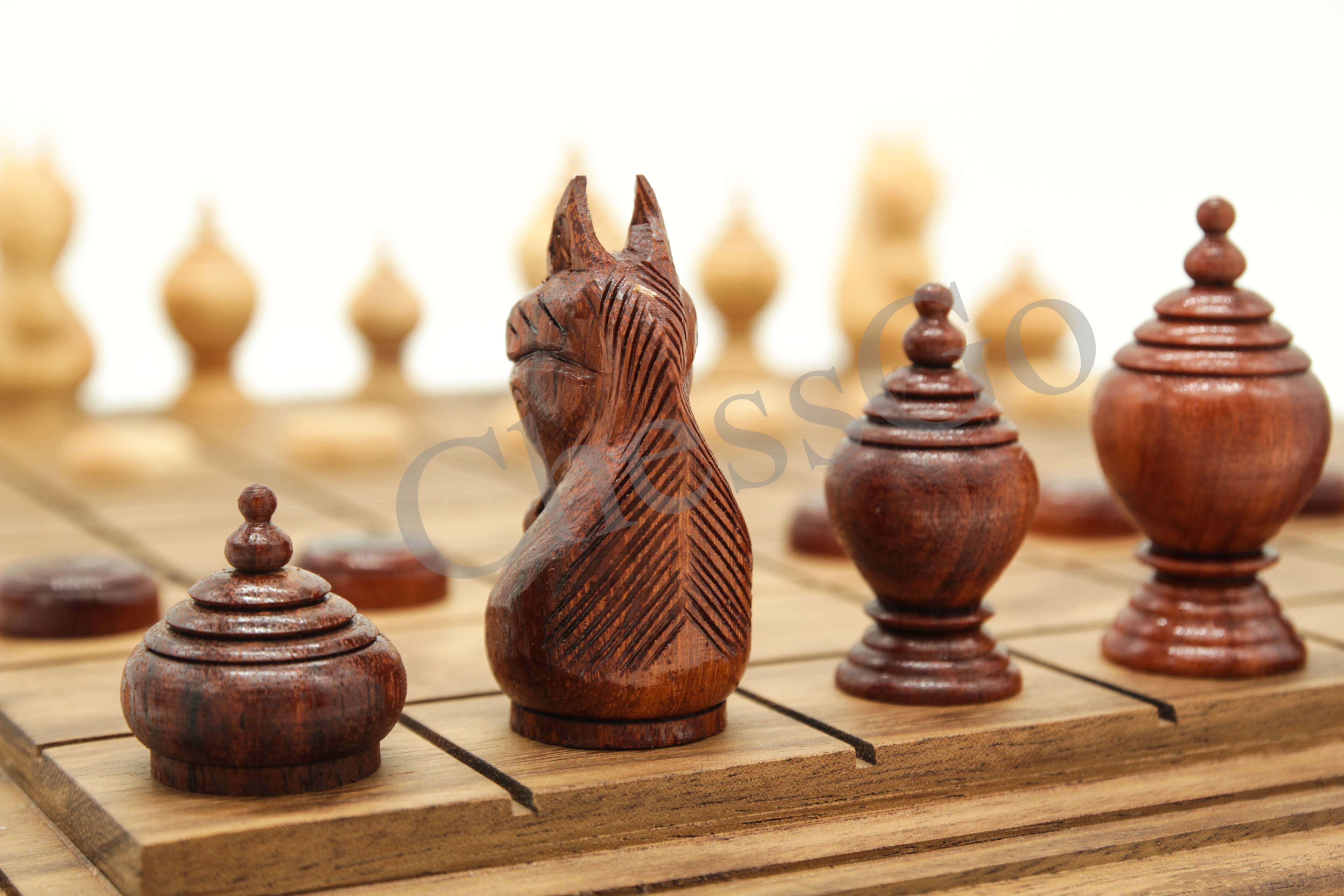 ชุดหมากรุกไทยไม้พฤกษ์(ตัวไม้รุ่นลายไทย ชุดใหญ่)