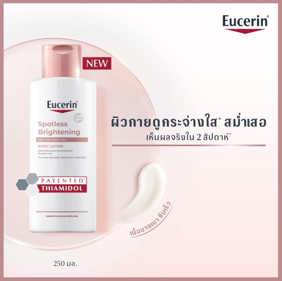 Eucerin Spotless Brightening Skin Tone Perfecting Body Lotion 250ml. โลชั่นยูเซอรีน (1ขวด)
