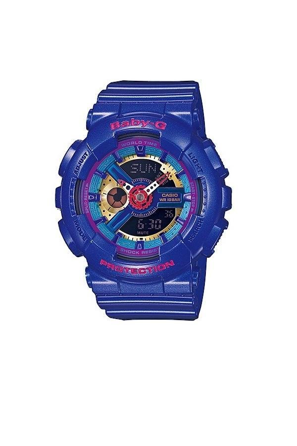 CASIO BABY-G สายเรซิ่น รุ่น BA-112-2ADR - Blue/Pink