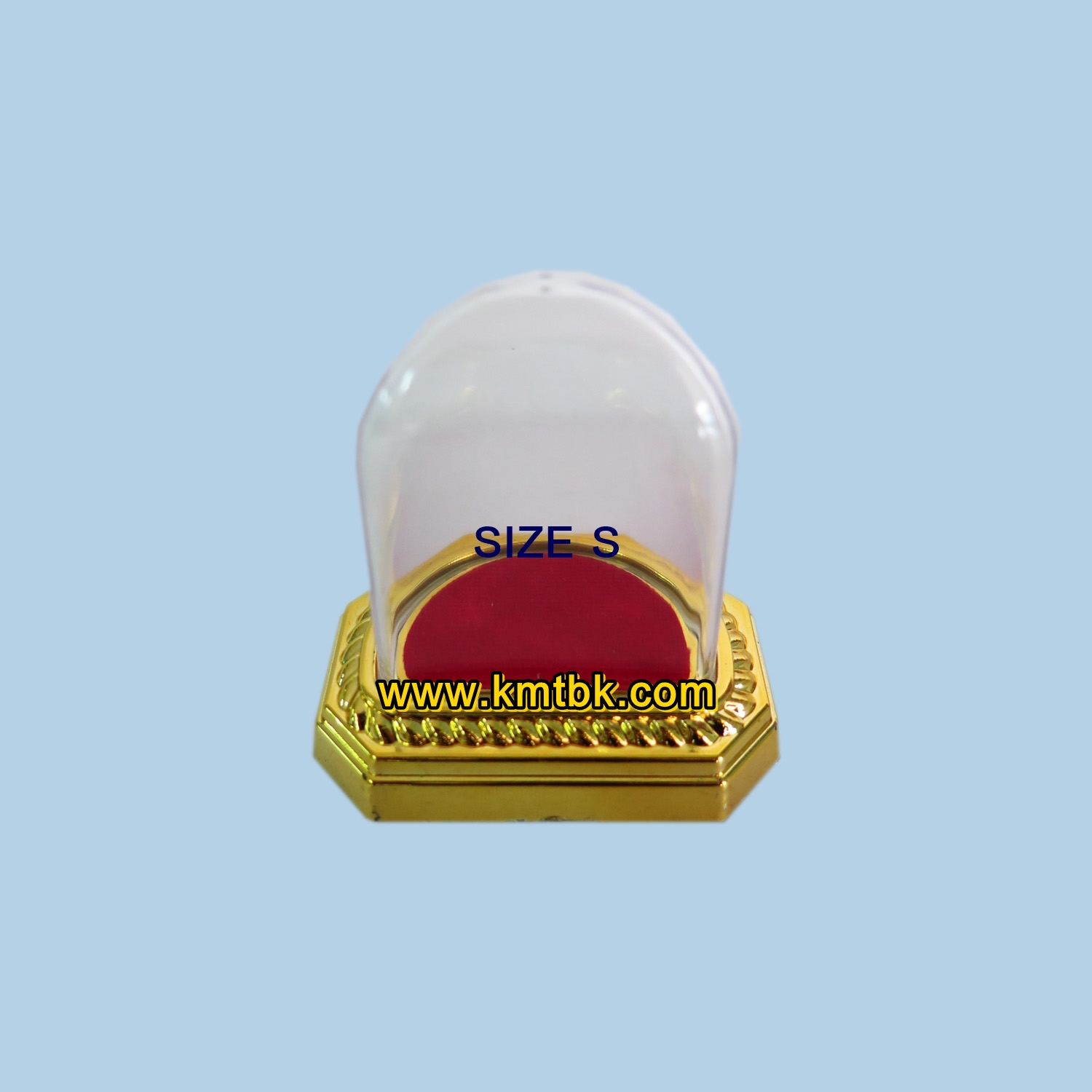 ครอบพระ ฐานครอบพระ ฐานวางพระ ฐานกลม สีทอง Size JUMBO