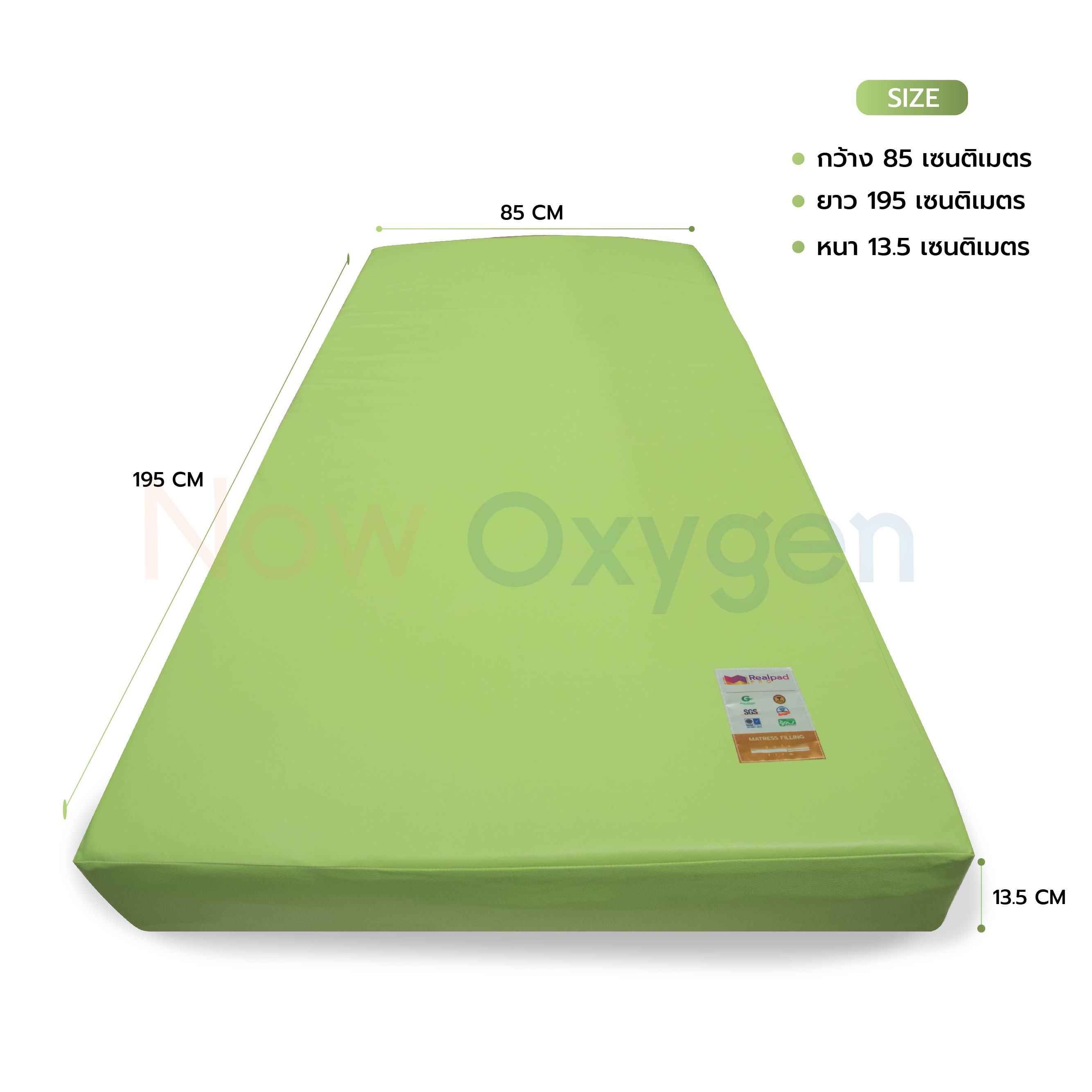 ที่นอนยางพารา กระจายแรงกดทับ หนาพิเศษ ทนทาน รุ่น Realpad Pro S รับประกัน 5 ปี