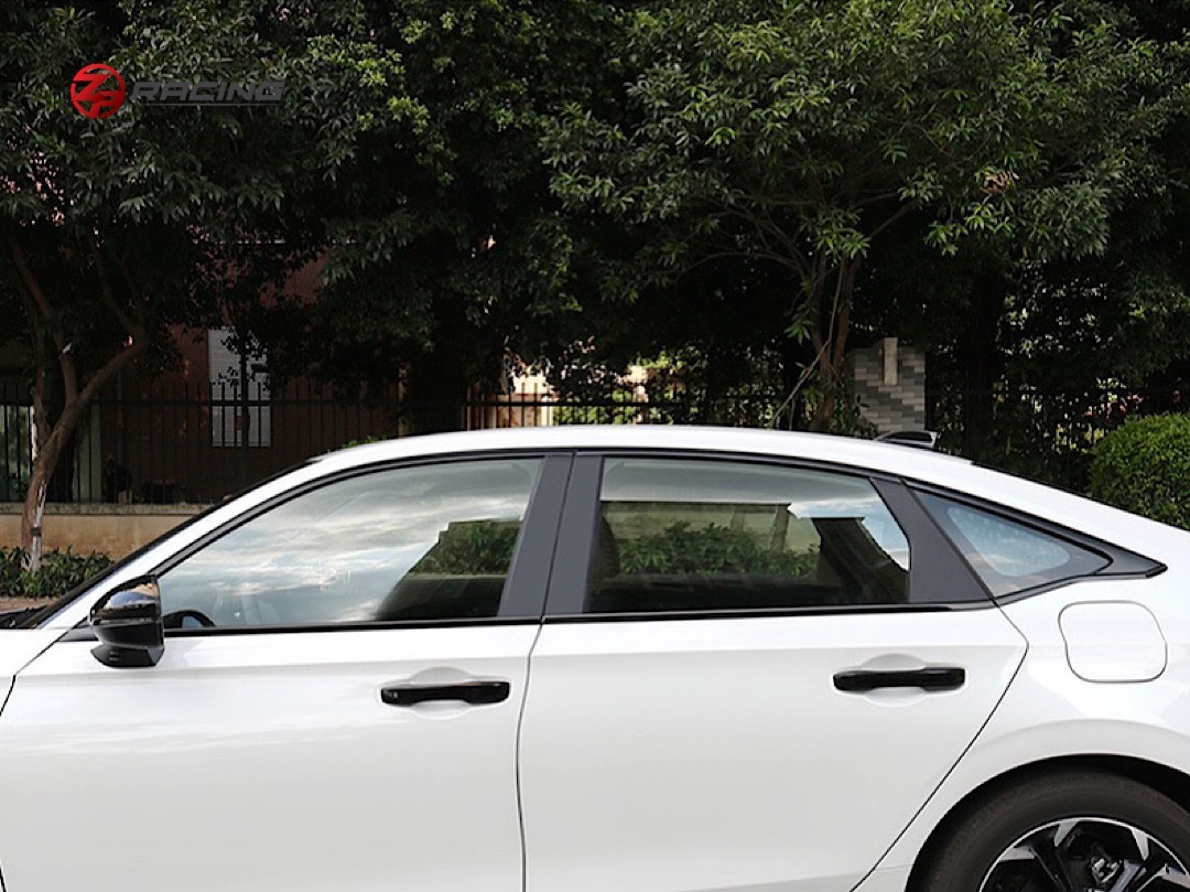 คิ้วกระจก Honda Civic FE 2022-2027 สีดำเงา 12 ชิ้น