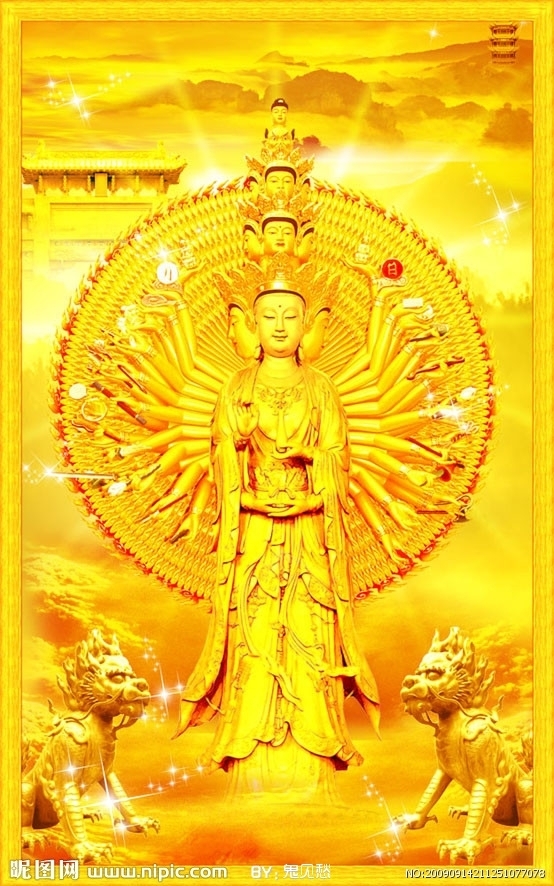 ชุดปักครอสติช ลายพระโพธิสัตว์กวนอิมพันกร (งานปักเต็มลาย) ขนาด 84*130 ซม ผ้าครอสติช 11CTพิมพ์ลายปักบนผ้า ไหมคอตตอน 23 สี ผังลาย เข็ม บรรจุกล่อง