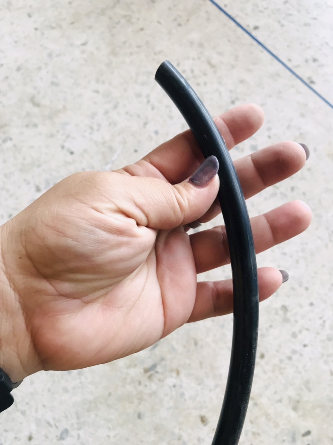 สายลม PU สีดำ ขนาด 6 มม. (Black PU air hose size 6 mm.) ยกม้วน #0615