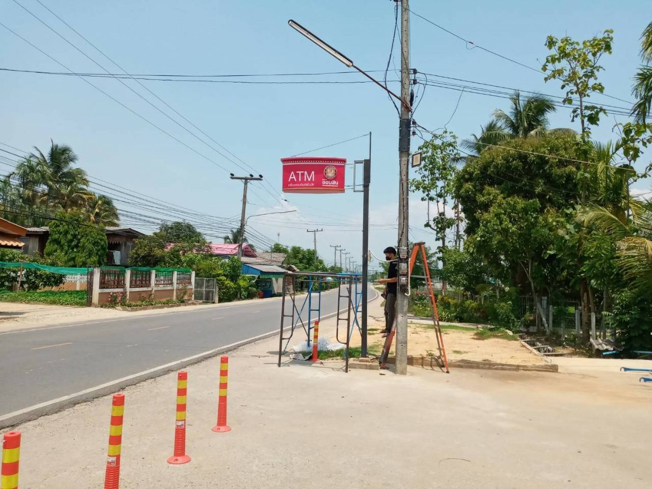 งานป้ายกล่องไฟปั๊มนูน ออมสิน