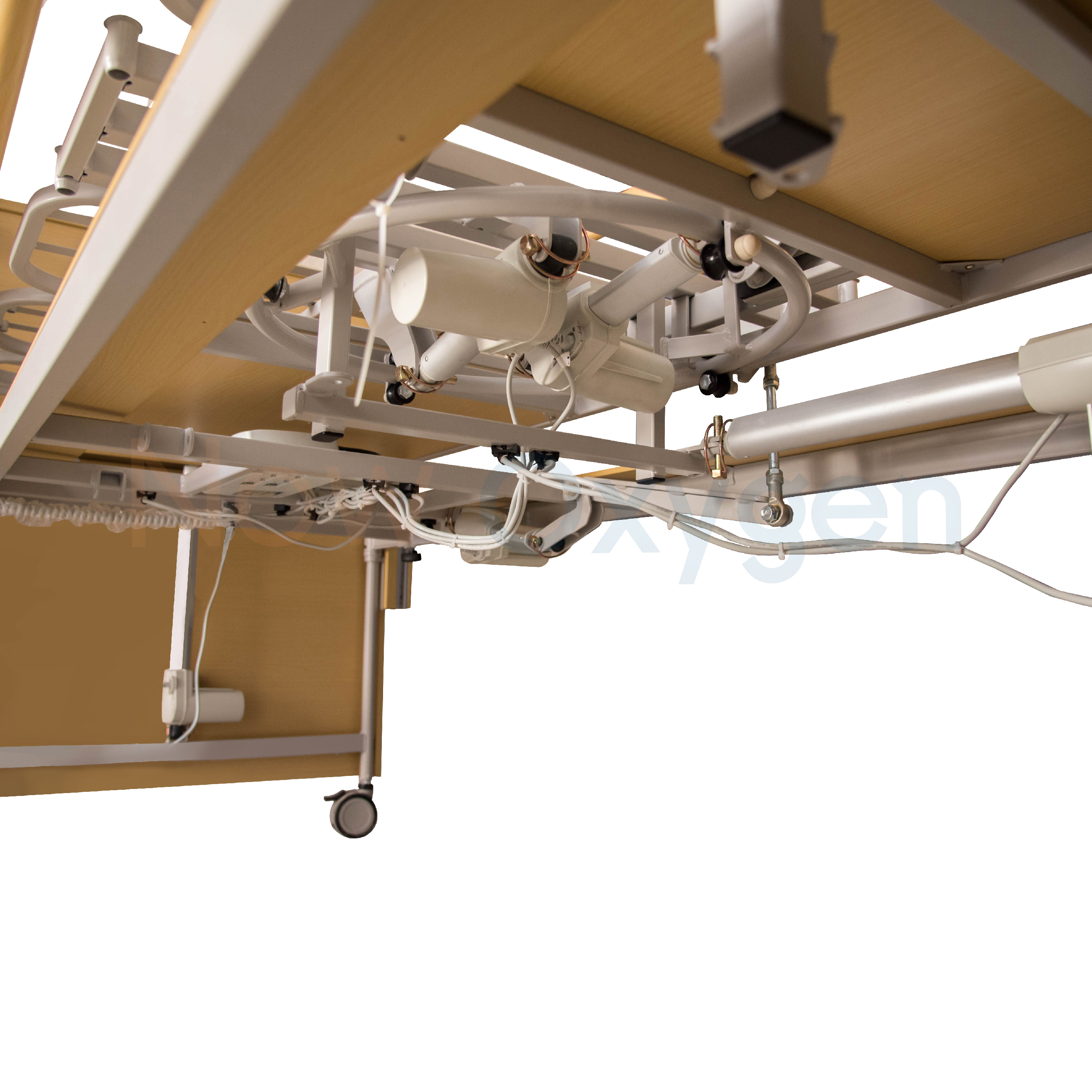 เตียงผู้ป่วยลายไม้ Solid Wood ไฟฟ้าพิเศษ แบบปรับหมุนได้ (Turnaround Premium) สำหรับกายภาพบำบัด ปรับเป็นท่านั่ง และใช้ฝึกยืน รับประกันศูนย์ไทย 6 ปี