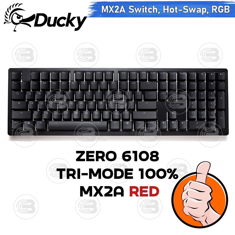 [CoolBlasterThai] Ducky ZERO 6108 Tri-Mode Connectivity RED MX2A Switch 100% TH/EN