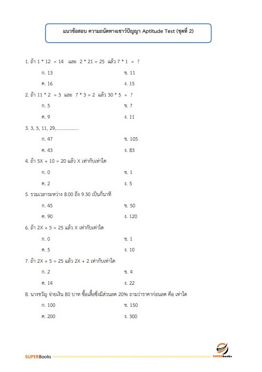 แนวข้อสอบ นักวิเคราะห์นโยบายและแผน การยางแห่งประเทศไทย