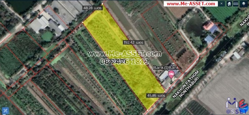 ขายที่ดินพร้อมสิ่งปลูกสร้าง ย่าน บางภาษี บางเลน ลำพญา ขุนศรี ไทรน้อย : ติดคลองสถาพร (สิบศอก) : 5-2-17 ไร่