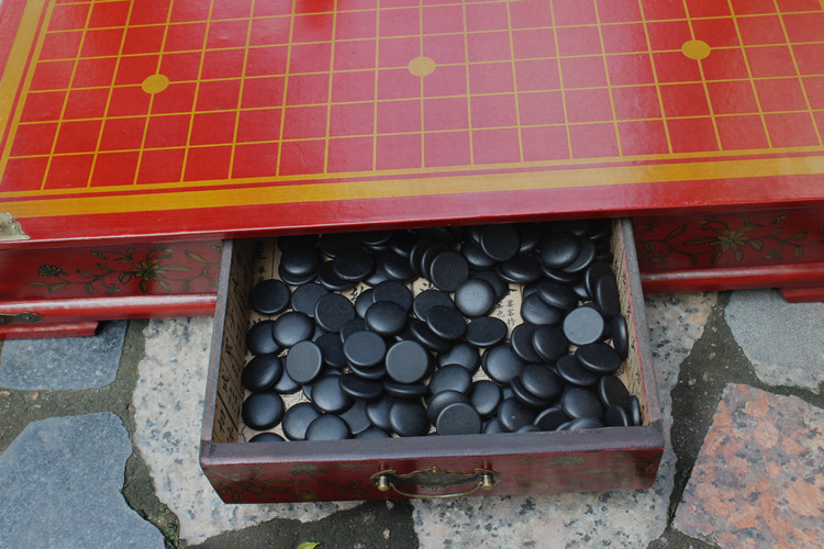 ชุดหมากล้อมไม้ลายจีน