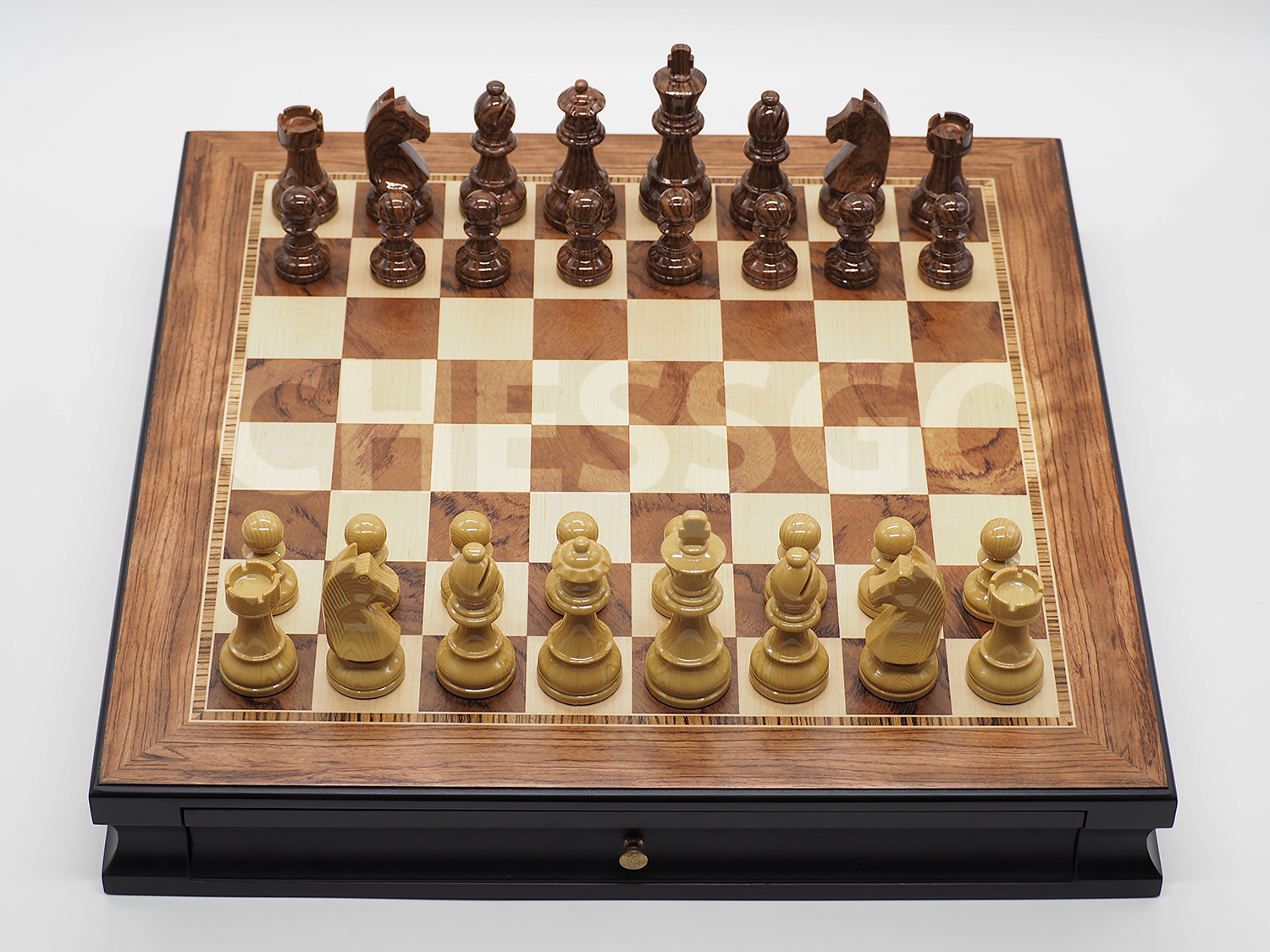 ชุดหมากรุกสากลไม้ German Knight Staunton Wooden Chess Set 4