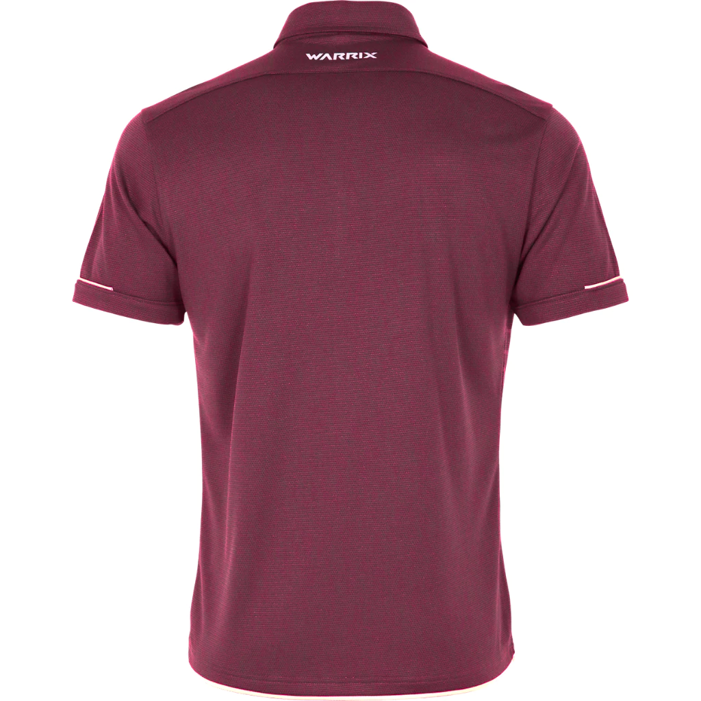 WARRIX (วอริกซ์) VIVIDUS POLO ลิขสิทธิ์แท้ 100% เสื้อโปโลสปอร์ต สีแดงเลือดหมู