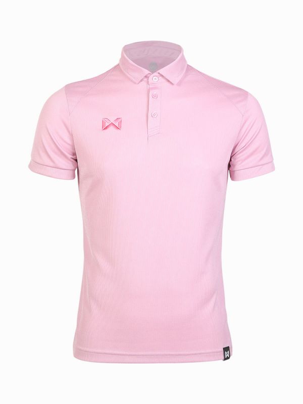 Warrix Vaffle Polo Shirt รหัส WA-222PLACL34 เสื้อโปโล วอริกซ์ แขนสั่น สีชมพู P1