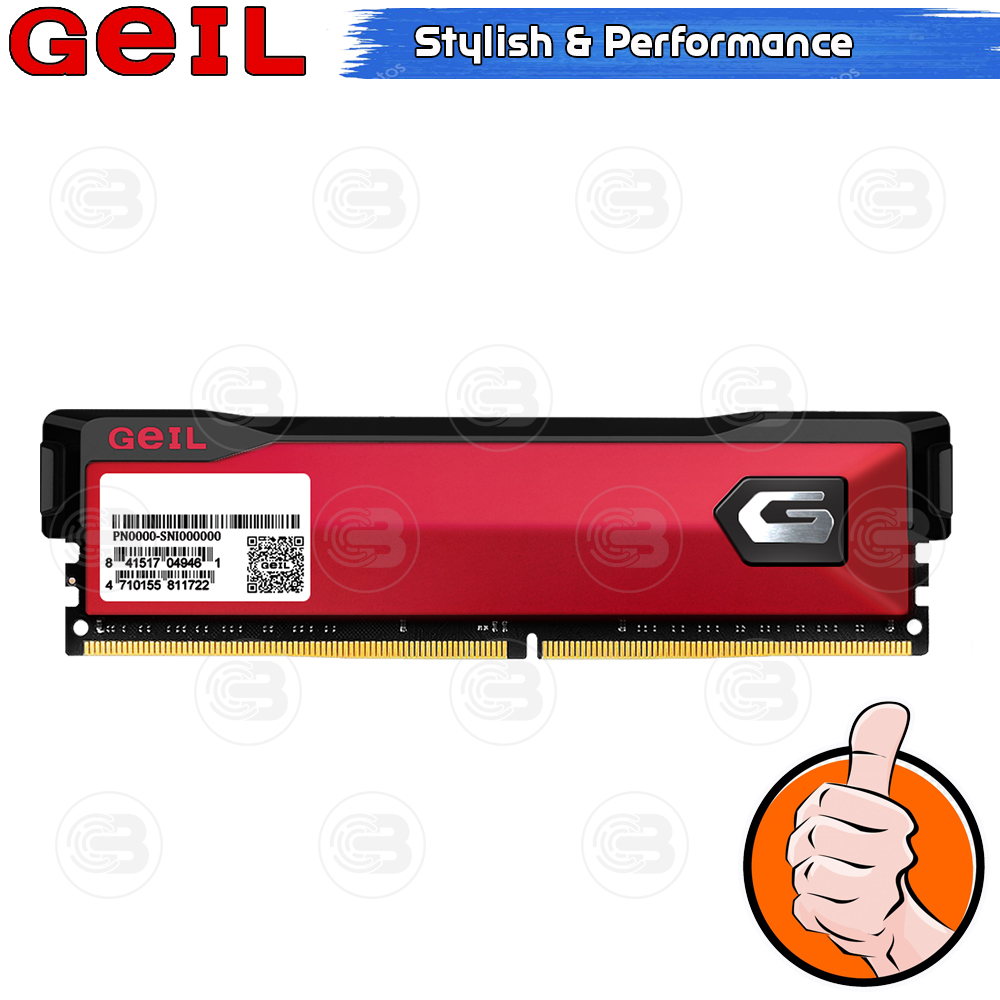 [CoolBlasterThai] GEIL ORION Racing Red 16GB (8GBx2) DDR4-3200 CL16-20-20 (LT-Warranty)