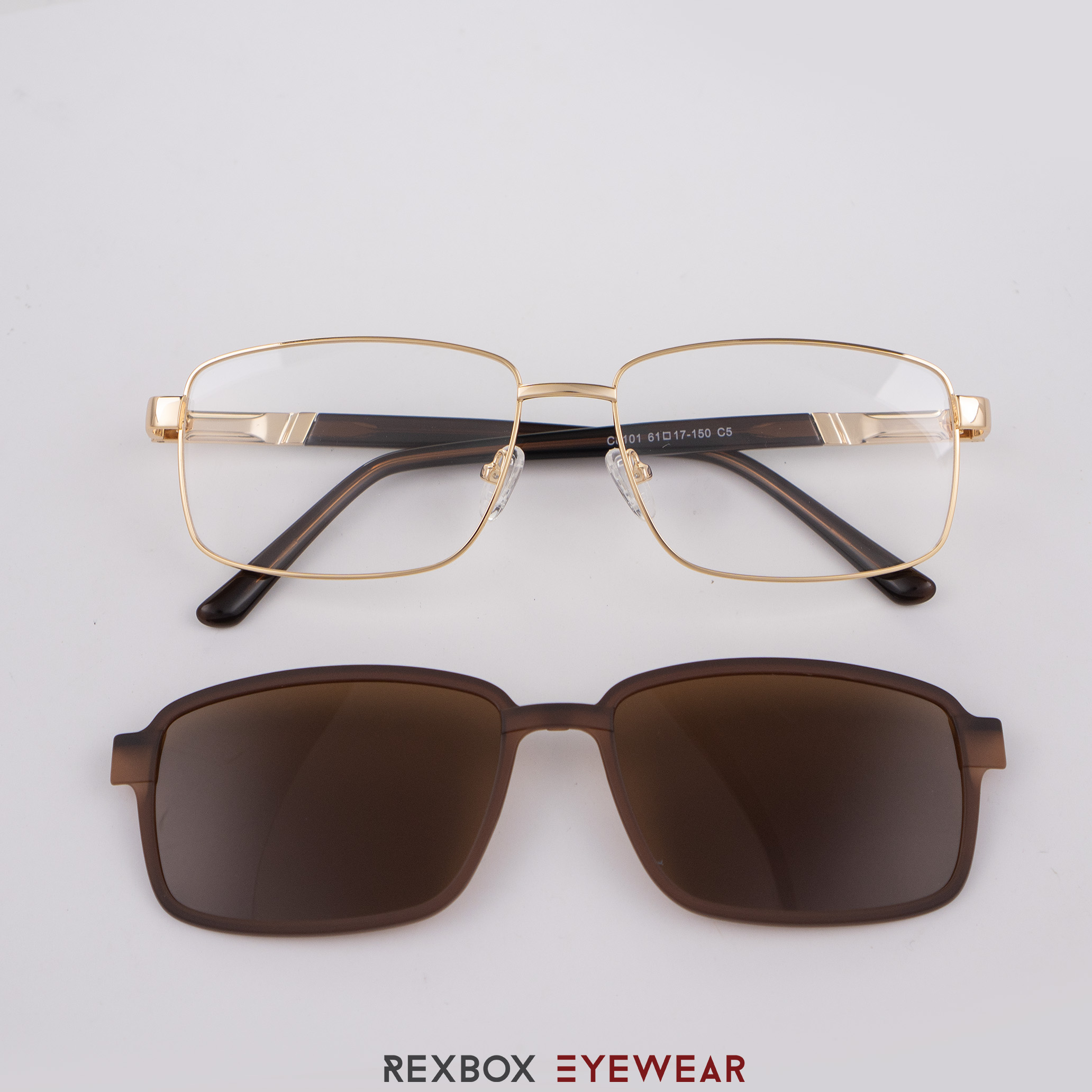 REXBOX | Steven สีทอง รุ่นกว้างพิเศษ กว้างขมับ 150mm เลนส์ 61mm