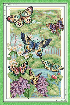 Butterflies in the forest (ไม่พิมพ์/พิมพ์ลาย)