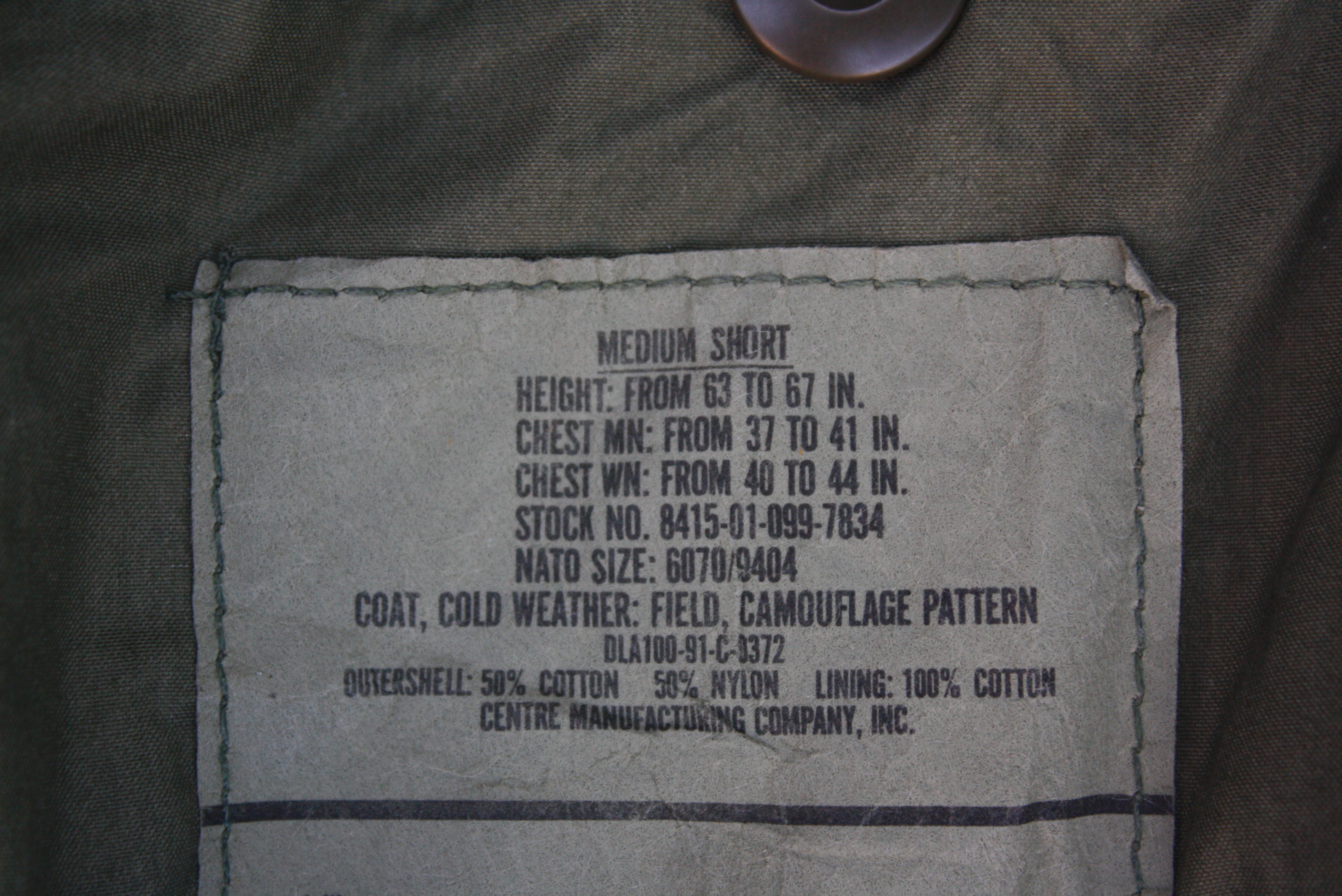 เสื้อทหารสหรัฐ M65 ลายพราง woodland MS