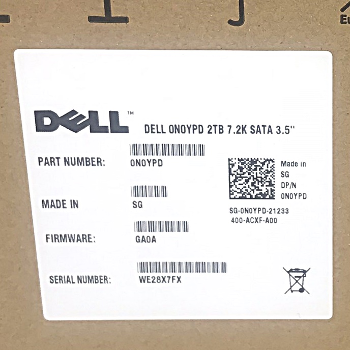 NEW Dell 0N0YPD/ N0YPD [TorCompTH Thailand - ขาย จำหน่าย ราคา] Dell 2TB 7.2K 6G SATA 512n 3.5in HDD