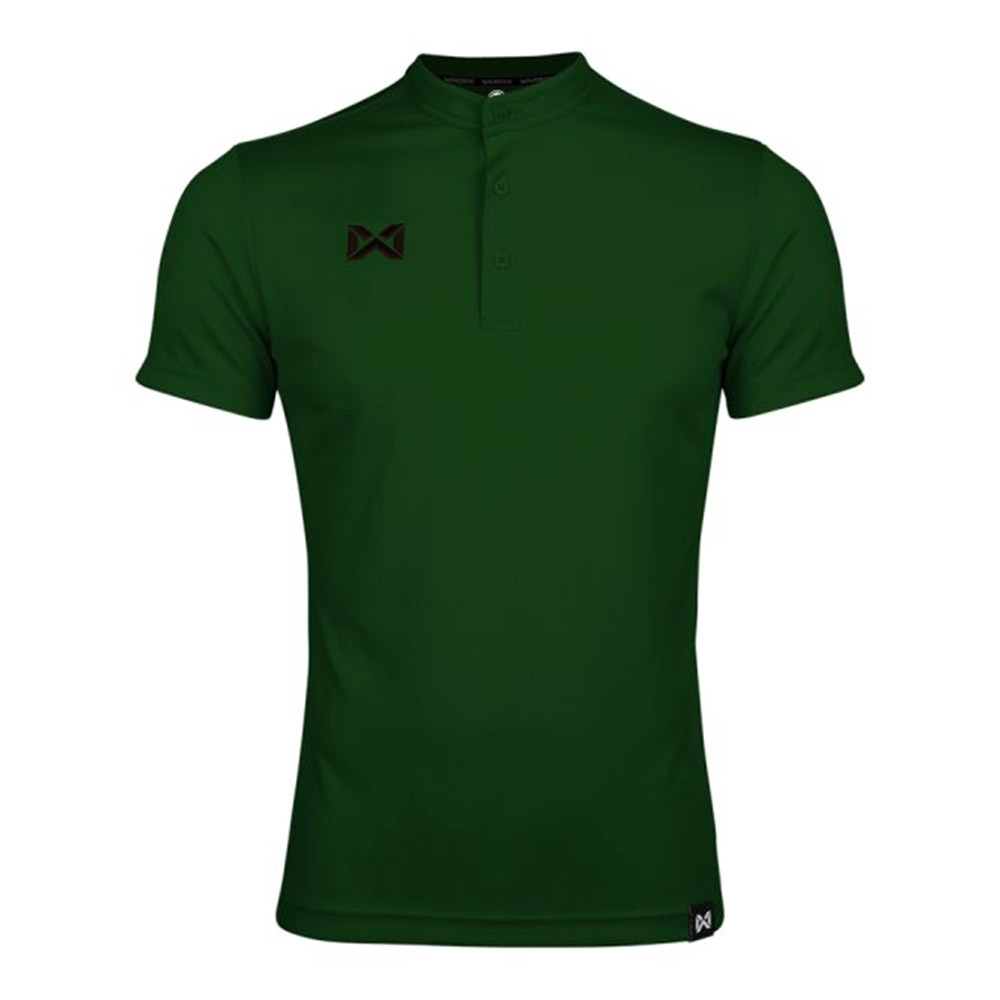 เสื้อคอจีน ลิขสิทธิ์แท้100% WARRIX Bubble || Polo Shirt (WA3329) เสื้อไปโลคอจีน สีเขียวเข้ม