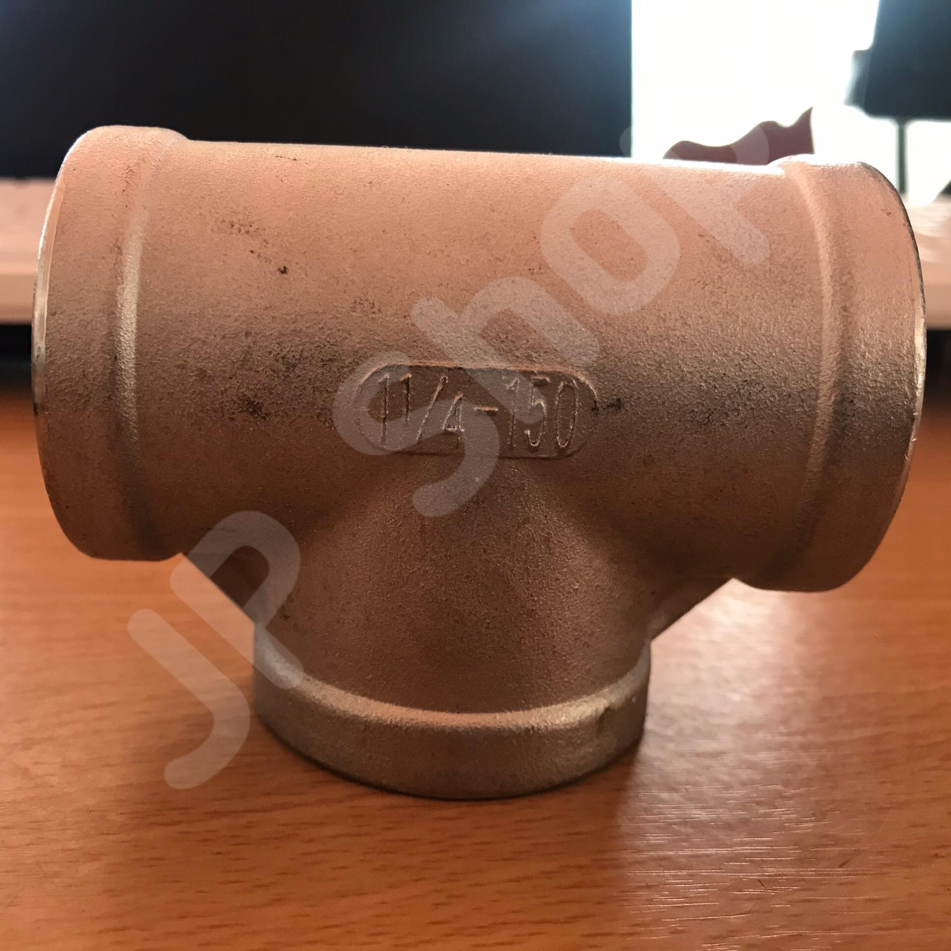 ข้อต่อสามทางสแตนเลส 304 ขนาด 1 1/4 นิ้ว (นิ้ว 2) Stainless Steel Tee 304, 1 1/4" Female Thread (Tee F/F/F) #2852