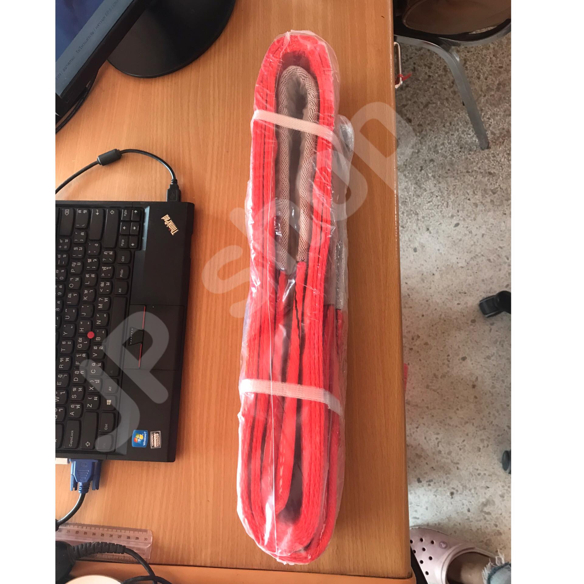 สายพานยกของขนาด 3 เมตร สีแดง หนา ทนทาน แข็งแรง สายสลิง ยกรถเครน สายยกของ อุปกรณ์ยกของหนักสลิงแบนแขวน สายลาก กว้าง 5 นิ้ว ยาว 3 เมตร ยกได้ 5 ตัน #06200