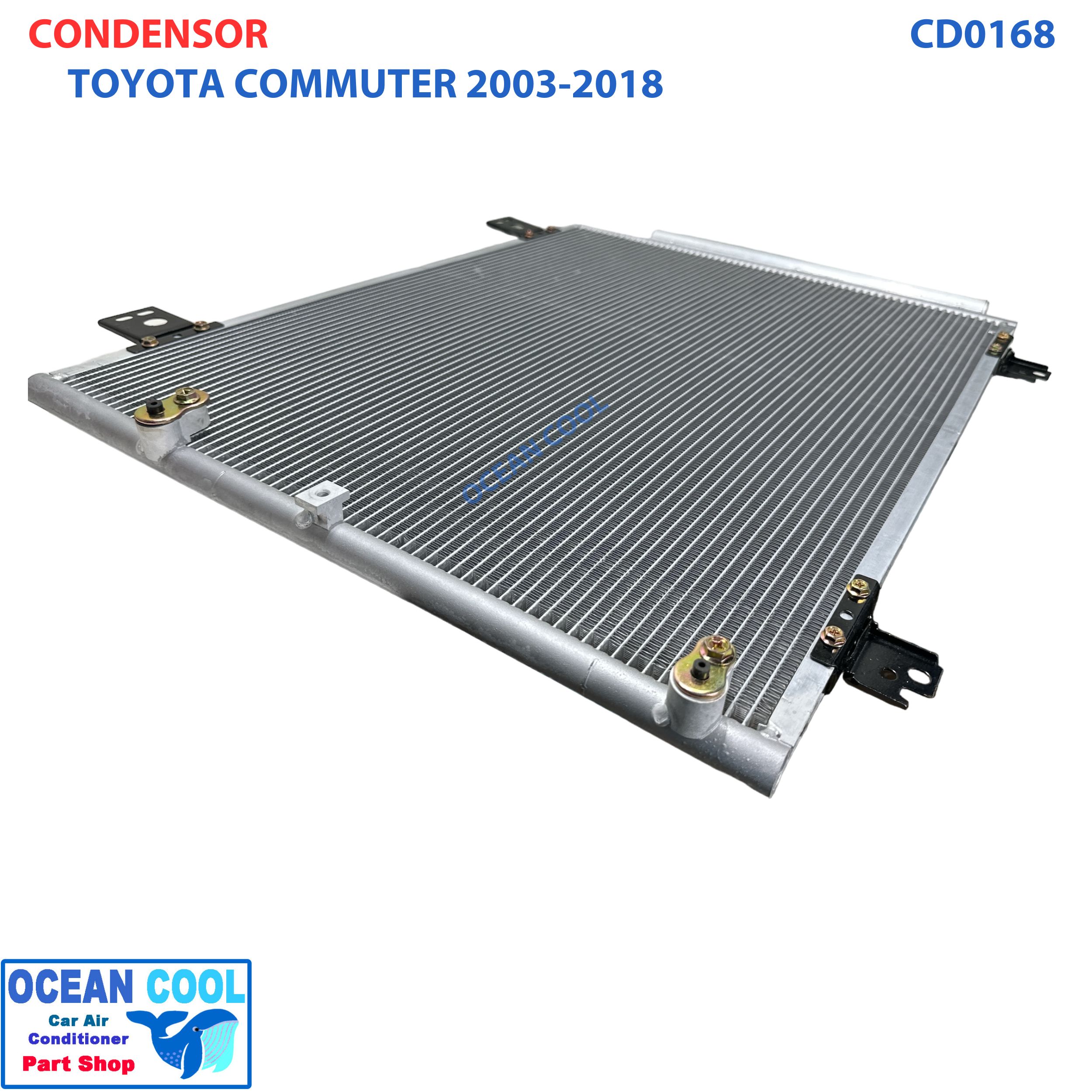 แผงแอร์ โตโยต้า คอมมิวเตอร์ 2003 - 2018 CD0168 CONDENSER TOYOTA HIACE COMMUTER ’03-’18 แผงรังผึ้งแอร์ แผงคอยล์ร้อน คอยล์ร้อน คอนเดนเซอร์