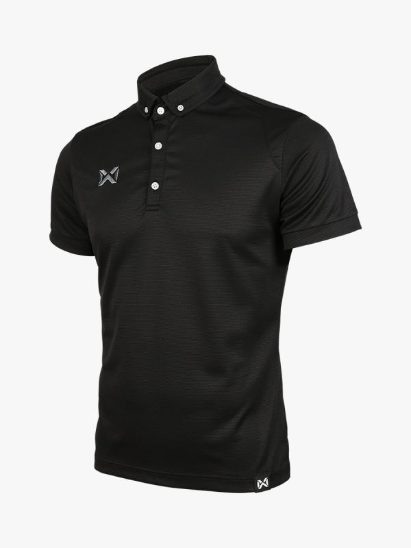 เสื้อโปโลสปอร์ต เสื้อคอกปก warrix WA-3315N สีดำ