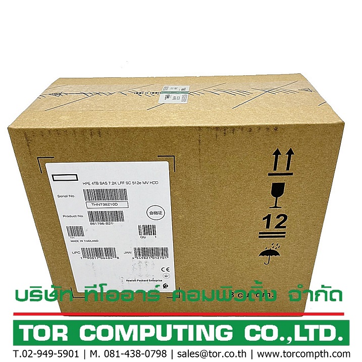 NEW HP 861756-B21 862141-001 [TorCompTH Thailand ขาย จำหน่าย ราคา] HP 4TB 7.2K 12G SAS 3.5in 512e MDL DS HDD