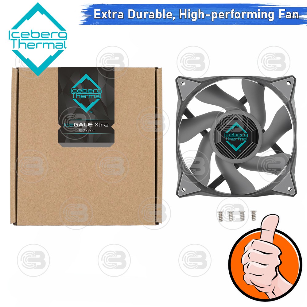 [CoolBlasterThai] Iceberg Thermal IceGALE Xtra 120 Gray Fan Case (size 120 mm.) ประกัน 6 ปี