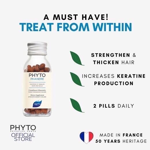 Phyto Phanere 120 softgels วิตามินบำรุงเส้นผม ลดผมร่วง บำรุงรากผมให้แข็งแรง
