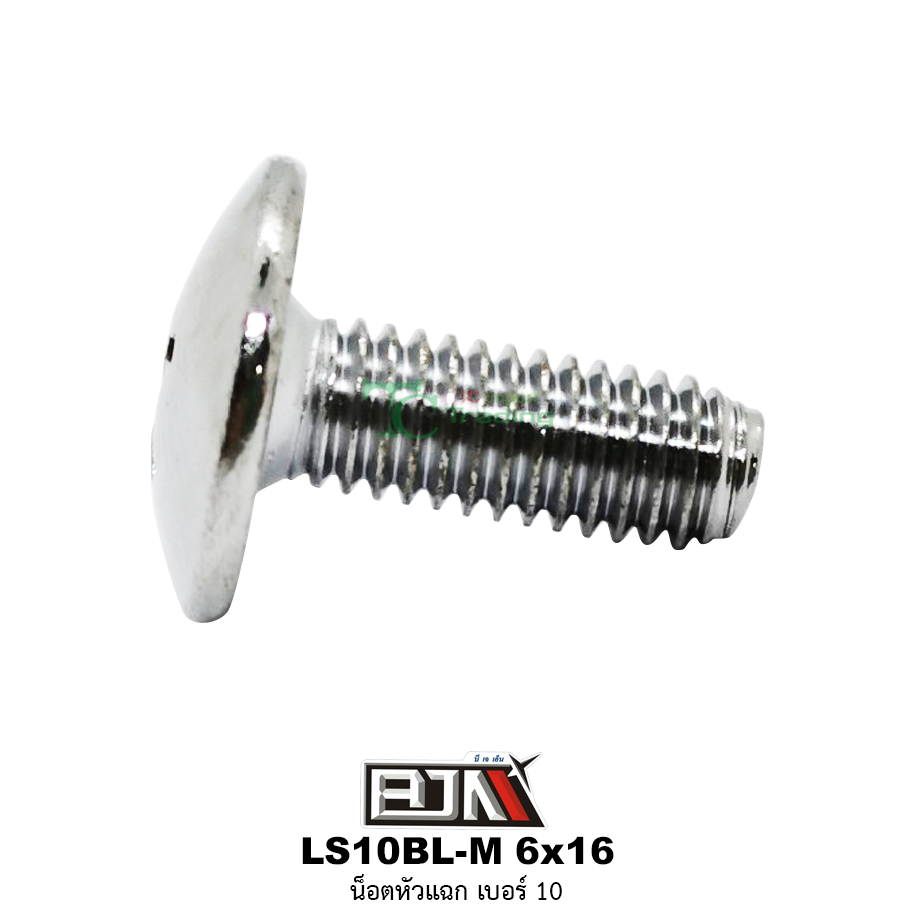 LS10BL-M 6x16 น็อตหัวแฉก เบอร์ 10 ( 1 ถุงมี 50 ตัว )