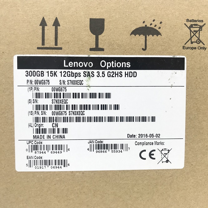 IBM 00WG675 00WG676 [TorCompTH Thailand ขาย จำหน่าย ราคา] IBM 300GB 15K 12Gb SAS G2HS 3.5IN HDD for x3650 M5