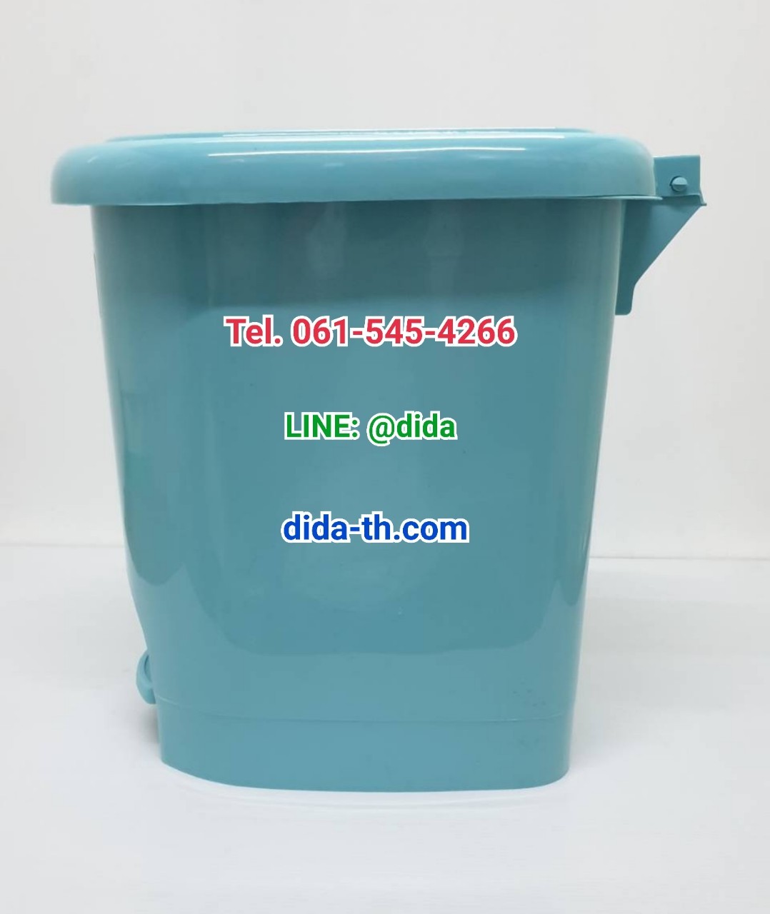 ถังขยะเท้าเหยียบ พลาสติก รูปไข่ 14 ลิตร (สีเดียว)