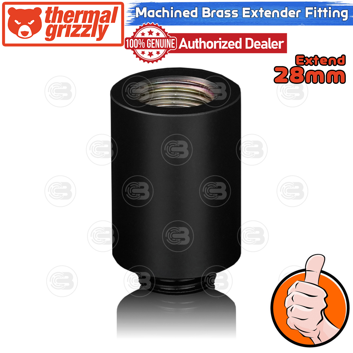 [CoolBlasterThai] Thermal Grizzly DeltaMate Extender MF28 Fittings Black Machined Brass