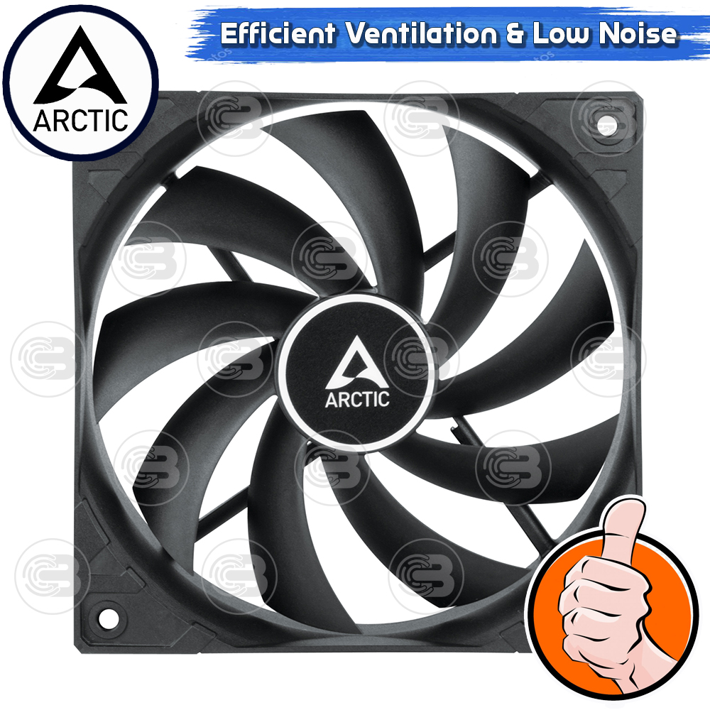 [CoolBlasterThai] ARCTIC F12 BLACK (size 120 mm.) X5 Value Pack PC Fan Case ประกัน 6 ปี