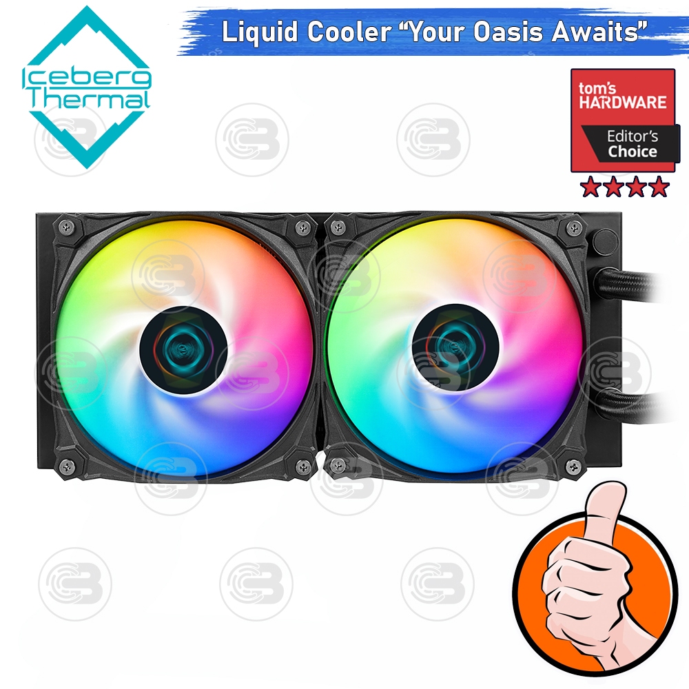 [CoolBlasterThai] Iceberg Thermal IceFLOE OASIS 240 AIO CPU Liquid Cooler with A-RGB ประกัน 7 ปี
