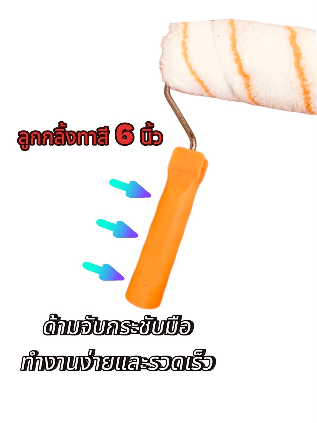 ลูกกลิ้งแปรงทาสี ขนาด 9 นิ้ว, 6 นิ้ว, 4 นิ้ว