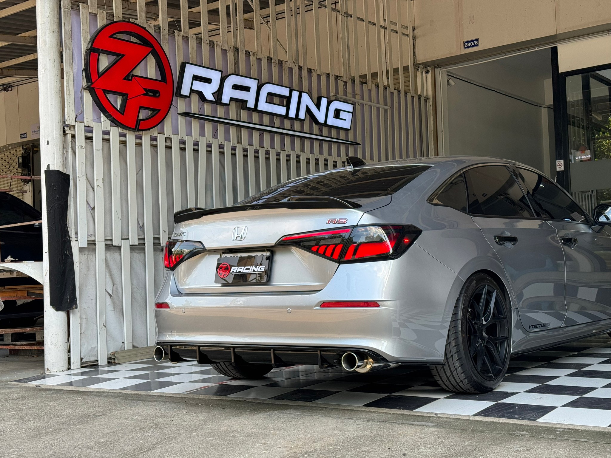 ชุดลิ้นหลัง ดิฟฟิวเซอร์ Civic FE 2022 พร้อมชุดท่อคู่