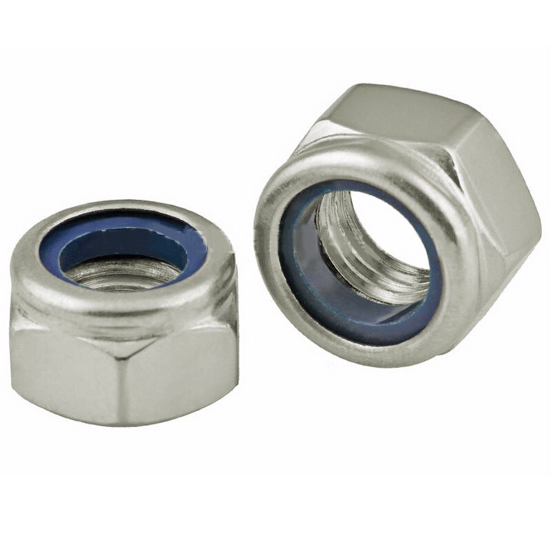 M4x0.7mm Stainless Steel Nylon Lock Hex Nut