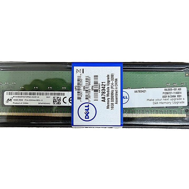 NEW DELL AA783421 [TorCompTH Thailand ขายจำหน่าย ราคา] Dell 16GB 2Rx8 DDR4 3200MHz PC4-25600 RDIMM Memory for R440