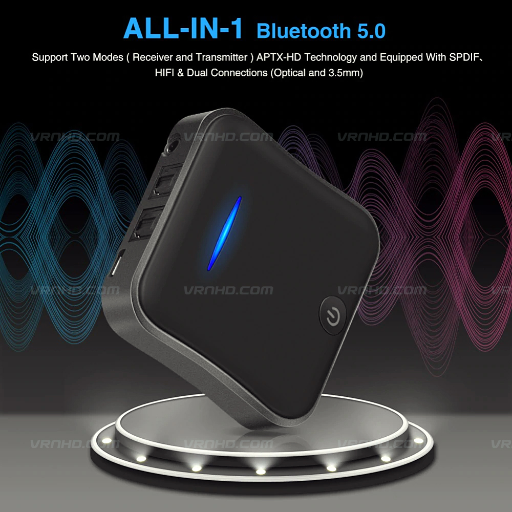 BT-B19 เครื่องรับ-ส่งสัญญาน Bluetooth V5.0 ชิป CSR8675 รองรับ APTX-HD High-Resolution Audio 24bit/48kHz Pure Digital Sound