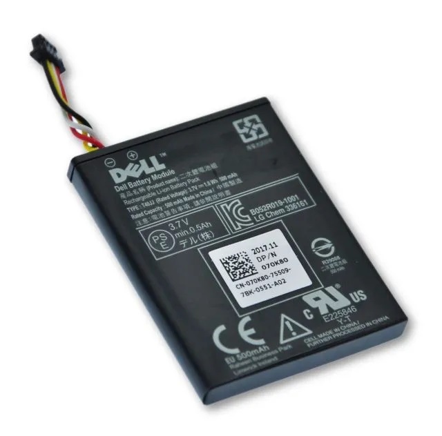 NEW, Dell 070K80 T40JJ [TorCompTH Thailand] Battery for Dell PERC H710 H710P H810 RAID