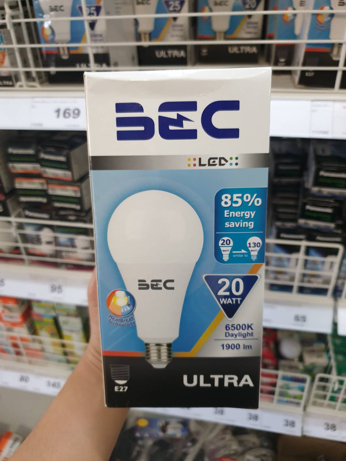 15841 หลอดเกลียว LED 20W แสงขาว ULTRA BEC (E27/6500k)