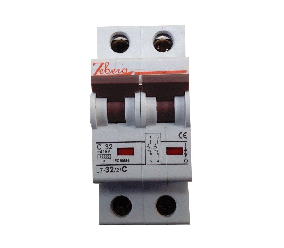 เมนเบรคเกอร์ 10kA 230/400V 50/60 Hz 2P 32A ZEBERG