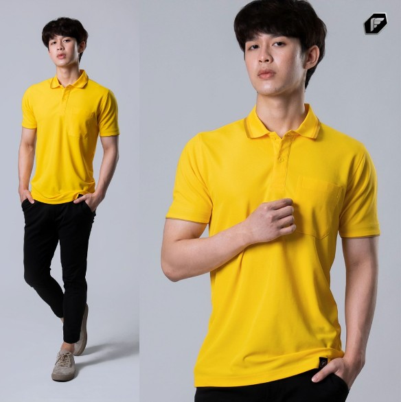 PEGAN เสื้อโปโลสปอร์ต เสื้อโปโลเบสิค PEGAN 16-21056(ชาย) 16-21055(หญิง) เหลือง
