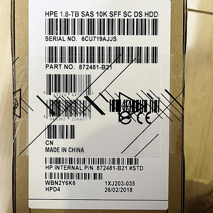 New, HP 872481-B21 872738-001 [TorCompTH Thailand ขาย จำหน่าย ราคา] HP 1.8TB 10K 12G SAS 2.5in HDD for G8-G10