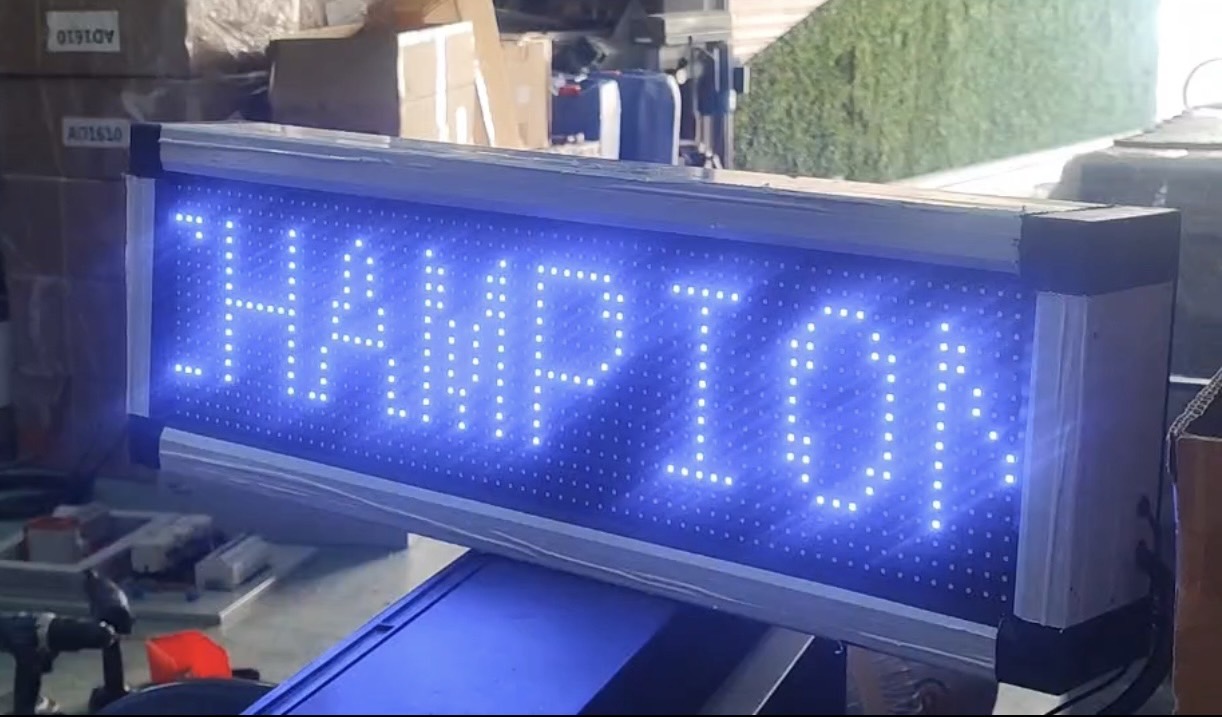 ป้ายไฟวิ่งled สีอักษร Colorful color ขนาด 25 x 73 cm