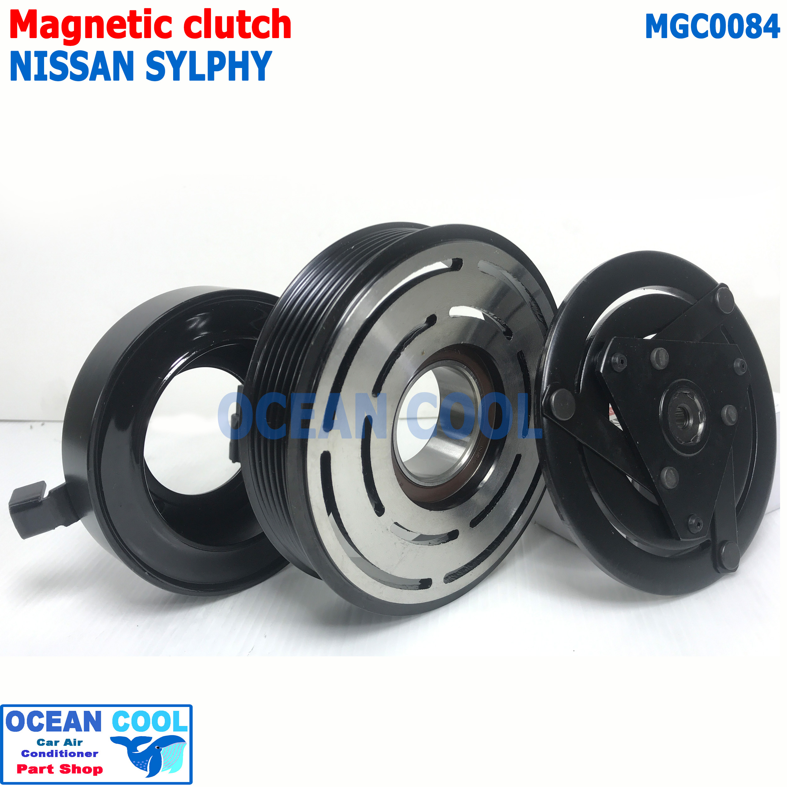 คลัชคอมแอร์ นิสสัน ซิลฟี่ MGC0084 Compressor Clutch For NISSAN SYLPHY หน้าคลัชคอมแอร์ มู่เล่คลัช ชุดคลัช