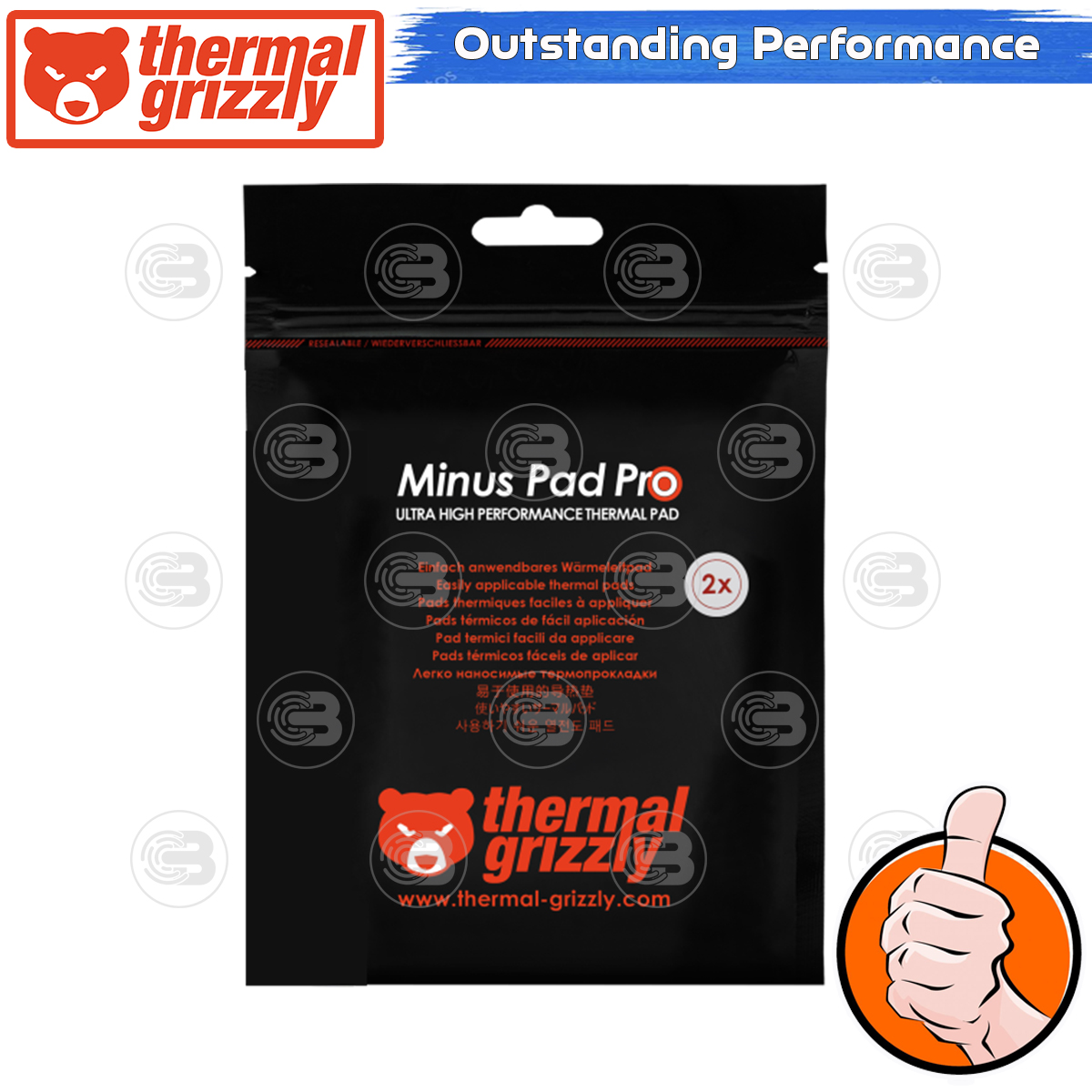[CoolBlasterThai] Thermal Grizzly MINUS PAD PRO Thermal Pad 2PCS- 120x20 /1.5 mm./>15 W/mK