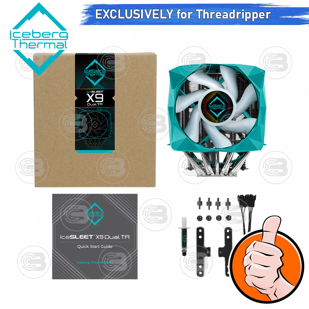 [CoolBlasterThai] Iceberg Thermal IceSLEET X9 Dual TR Dual Tower CPU Cooler with A-RGB ประกัน 2 ปี